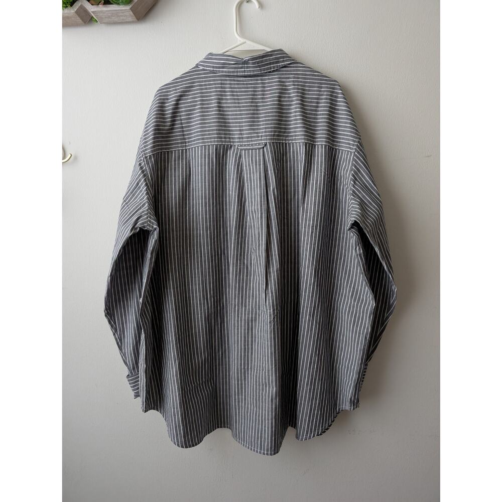 Nwt Wildfang The Essential Long Sleeve Oversized Wrap Button Up - Picture 3 of 10